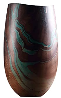XXZY Vasen handgemachte massivholzvase für Wohnzimmer Coffee Shop dekorative Blume Ordnung traditionelle Blume vasen (Color : A)