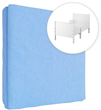 Baby Comfort Jersey 100% Baumwolle Spannbettlaken für 160x80 cm Kleinkind Junior Bett Matratze (Blau)