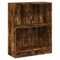 vidaXL Bücherregal mit 2 Fächern Standregal Regal Aktenregal Wandregal Aufbewahrung Bücherschrank Räuchereiche 60x24x76cm Holzwerkstoff