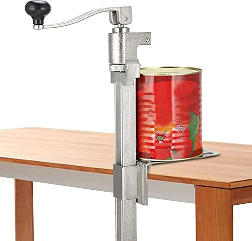 Commercial Can Opener, 19in Industrial Manual Bench Can Opener, Heavy Duty Tin Can Opener Steel Large Bench Top Stainless Steel Can Opener, for Restaurants, Hotels, Bars