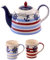 teemando® Set Kanne Silje Keramik 1,9 l + Becher Silje Keramik, 2-fach sortiert 0,25 l