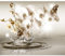 decomonkey Premium Fototapete Blumen Orchidee 100x70 cm XL Tapete Wandbild Wandbild Bild Fototapeten Tapeten Wandtapete Wandtapete 3d Effekt Wasser beige