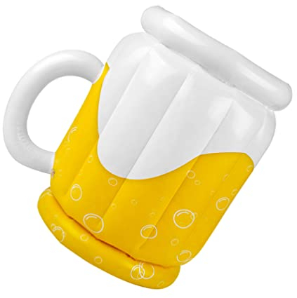 Abaodam Cubo De Hielo De Cerveza Inflable Jarra De Cerveza Inflable Cubo De Hielo Novedad Hielera Para Bebidas Portátil Botella De Fiesta De Polivinilo Fiesta De Piscina