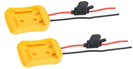Adaptateur de Batterie 2 Pièces Convertisseur de Batterie au Lithium Adaptateur de Batterie sécurisé Kit de Conversion de Batterie avec Bornes de Fil Fusible