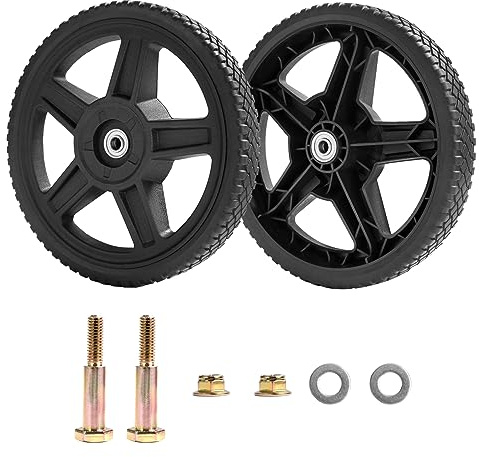 Parts Camp Rasenmäher-Rad-Set, Rasenmäher, 35,6 cm, Räder für Schubmäher, 2 Stück
