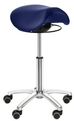 Teqler Sattelsitz-Hocker mit Schwing-Mechanismus blau