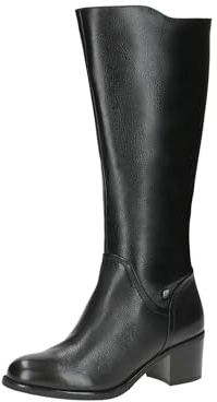 CAPRICE Damen Hohe Stiefel mit Absatz mit Reißverschluss Elegant, Schwarz (Black Nappa), 40 EU