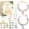 Adventskalender Mädchen Schmuck 2024, Weihnachtskalender Schmuck Geschenk für Kinder Teenager Frauen, 24 Füllung Adventskalender Schmuck Basteln Mädchen Charm Armband Kit Weihnachten Geschenke