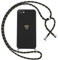 Oelrstfe Handyband für iPhone 8/iPhone SE 2020/iPhone 7/SE 2022 Hülle mit Band Herz Motiv Handyhülle für zum Umhängen Silikon Stoßfest Dünn Weich Schutzhülle mit Kordel Necklace Kette Case,Schwarz