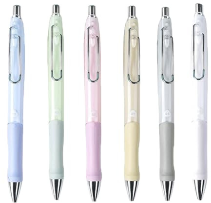 Druckbleistifte-Set, Pink, automatischer Klick-Bleistift mit 6 Nachfüllminen, 0,5 mm Minen und Radiergummi, für Zeichnen, Schreiben, Skizzieren, Quiz, Prüfung, 6 Stück