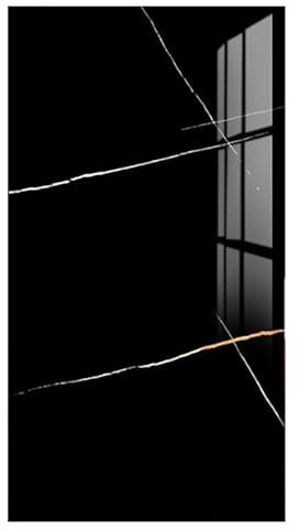 Epaing 10 PCS PVC Marble Tiles Bathroom Kitchen Tile Stickers, Stronger Waterproof Self Adhesive Tiles 30 * 60cm Tile Stickers for Kitchen Wall Home Decoration (Lightning Black)