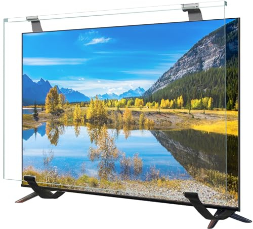 Ninonly 65 Inch TV Screen Protector Acrylic Protective HD Clear Display Protector Panel For Single Dual Point Support TV Wall Mounted TV Computer Monitor
