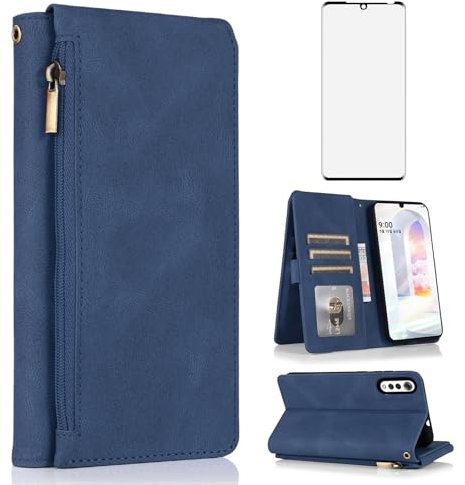 Asuwish Mobile Phone Case for LG Velvet XKLLPT DE Blue