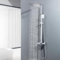Auralum Columna Ducha Termostatica para Bañera, Columna Ducha 3 Funciones Altura Regulable 98-130cm, Columna de Ducha con Grifo y Rociador de Ducha 30x20cm