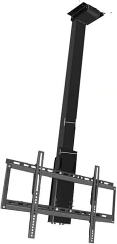 Adjustable Ceiling Tv Mount Bracket, Motorized Ceiling Tv Mount, With Remote Control Motorized Tv Mount, 360° Manual Rotation Tv Lift, One Color, 32-75in tv