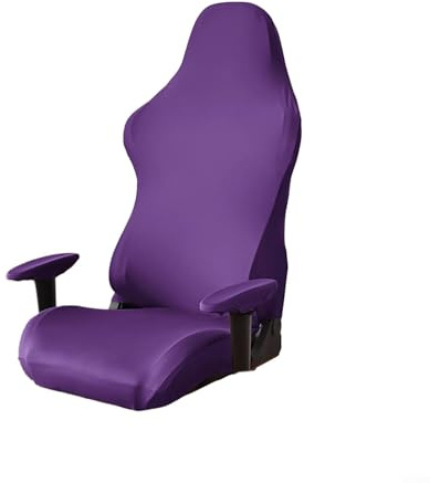 Stretchable Chair Cover for Gaming and Office Chairs, Seat Protector for Racing Style Computer Chairs (Purple)