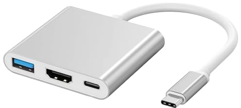 3 in 1 USB C to HDMI Adapter Converter to 4K HDMI, 100W PD, USB 3.0 Port | HDMI to USBC Digital AV Multiport Adapter, USB Type C Hub for MacBook Pro Air, iPad Pro, XPS, Surface, Chromebook