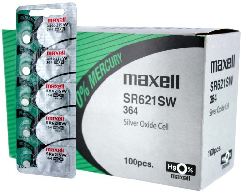 100 PCS Maxell SR621SW Uhrenbatterie SR60 SG1 364 Silberoxid Uhrenbatterie