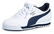 PUMA Zapatillas Roma Basic para Hombre, Color Blanco Marino, Talla 47 EU, White New Navy, 47 EU