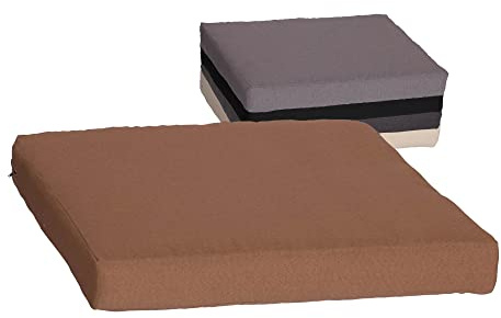 Beo Sitzkissen 60x60 cm wasserabweisend für Lounge Gartenmöbel | Made in EU Lounge-Kissen Sand | Stuhlkissen mit Reißverschluss und herausnehmbarer Füllung | Öko-Tex geprüft schadstofffrei