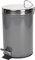 douceur d'intérieur, Poubelle à Pédale (3 L) Métalia Anthracite, Métal