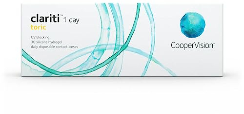 Clariti 1 Day Toric Kontaktlinsen täglichen Ring, R 8.6, D 14.3, 0.75 Dioptrie, Zylinder -1.75, 90 Achse – 30 Astigmatism