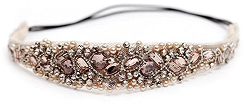 tininna Haarreif Brautschmuck Strass und Perle künstliche handgefertigt Krone Hochzeit Dekoration Haarband
