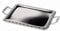 APS Bandeja Schöner Essen, ayudante de buffet, bandeja de acero inoxidable 18/0 con borde decorativo, asas de zinc fundido a presión, cromado, remachado, 31 x 54 cm, 3 cm de altura