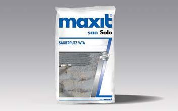 MAXIT san Solo - intonaco da risanamento WTA | 20 kg | Intonaco da risanamento, malta secca per murature contaminate dai sali | altamente resistente al sale e al gelo, alla protezione dei monumenti
