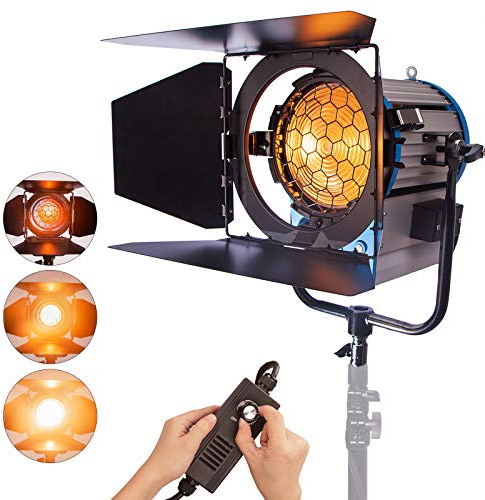 2000W Fresnel Tungstène Halogène Spotlight Studio Projecteur Lumière Vidéo Eclairage Youtube Continu Dimmable pour Film Télévision Photo