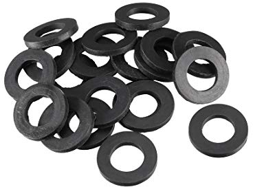 sourcing map 20 Stück Gummi Unterlegscheiben 17 mm Außendurchm. 10 mm Innendurchm. 2 mm Dicke für Wasserschlauch Wasserhahn