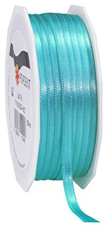 Präsent C.E. Pattberg Satin aquamarin, 50 m Satinband zum Einpacken von Geschenken, 6 mm Breite, Geschenkband zum Dekorieren & Basteln, Dekoband, Anlass