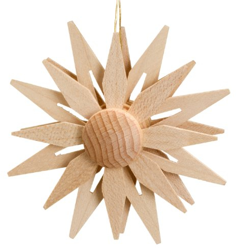 Rudolphs Schatzkiste Christbaumschmuck Weihnachtsstern Kieferblätter doppelt Natur Ø 7cm NEU Weihnachtsbaum Baumbehang Baumschmuck Weihnachtsschmuck Baum Dekoration Seiffen Erzgebirge Holz