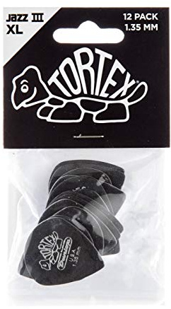 Dunlop Tortex Jazz III XL Black 1.35mm Player's Pack (12)