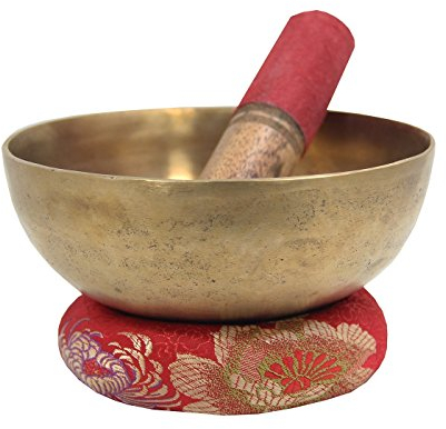 dharmaobjects martillado a mano tibetano 13 cm Zen cuenco tibetano mazo cojín Set