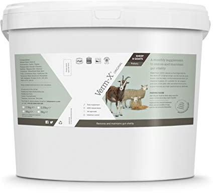 Verm-X Original All Natural Pellets for Sheep and Goats. Approved for Use on Organic Farms. Supports Intestinal Hygiene. Vet Approved. Maintains Gut Vitality. Wormwood Free Recipe.