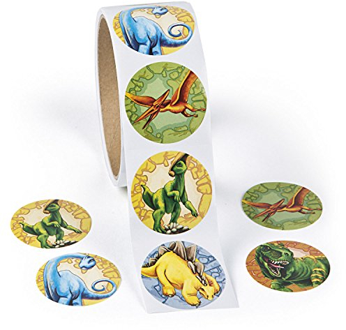 Dino Dinosaurier Aufkleber Sticker 5 Motive 100 Stück Mitgebsel Gastgeschenk Palandi®