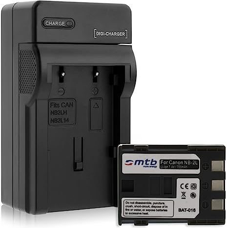 Batterie + Chargeur (Auto/Secteur) pour Canon NB-2L / EOS 350D 400D / Rebel XTi/DC... MD.. MV... - v. liste