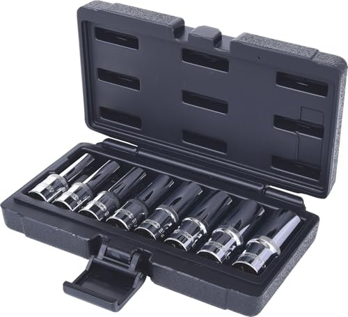 KS Tools 918.4420 1/2 CHROMEplus TX-E-Stecknuss-Satz, lang, 8-tlg.