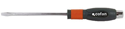 Cofan Destornillador plano | De impacto o golpeo | Con huella plana de SL-4 hasta EL-9,5 mm