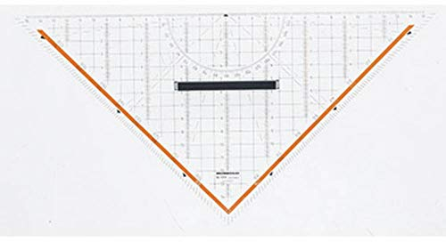 Rumold 316.104 Acryl TZ-Dreieck mit Abnehmbarer Griff, Transparent, 325mm Länge Hypotenuse