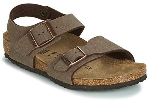Birkenstock Mixte enfant New York Sandales Bride cheville, Marron Mocca Mocca, 32 EU Étroit