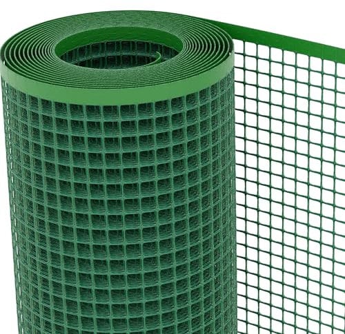 Tenax Malla de Plástico Quadra 20 Verde 1,00x5 m, Malla Protectora Multiuso para Balcones, Vallas y Cercados