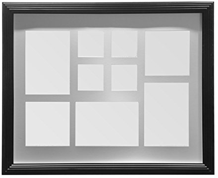 Premier Housewares Multi-Photo Frame for 9 Photos, Black, 50 x 40 x 2 cm