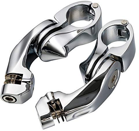 TCMT Kit de montage de repose-pieds de 32 mm pour Harley Touring Road King Street Glide Electra Glide Electra Glide Softail Sportster Dyna avec protections de moteur de 32 mm