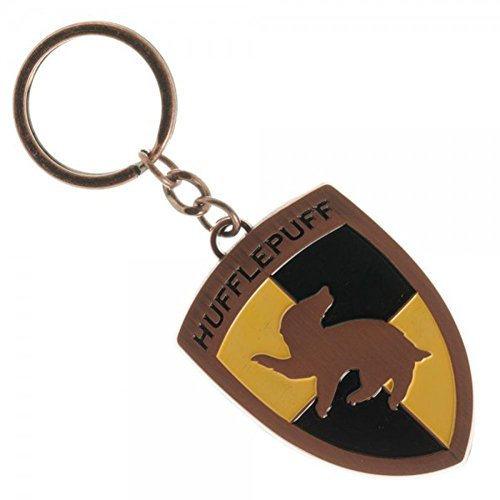 Porte-clés en métal Harry Potter Hufflepuff House Badge Crest Multicolore (Ke3Vjxhpt) 6 cm Jaune