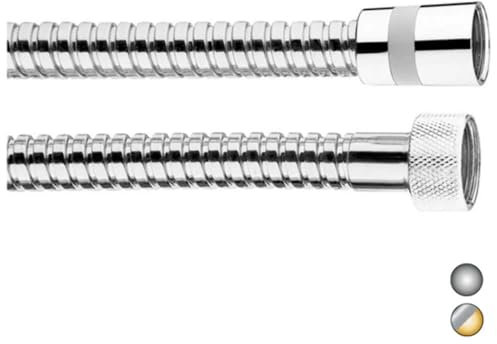Flessibile per doccia in ottone doppia aggraffatura150cm Cromo