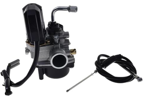 2EXTREME 17,5mm Sport Vergaser E-Choke kompatibel mit PIAGGIO Liberty 50 2T | Gasschieber 16mm, Öl- und Unterdruckanschluss, HD 75/M6, ND 34/M4, CD 44; kompatibel mit PIAGGIO NTT 50, Quartz 50, S 50