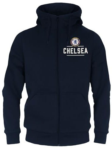 Chelsea FC - Herren Fleece-Sweatjacke - Offizielles Merchandise - Geschenk für Fußballfans - XL