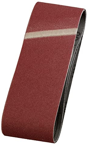 kwb 3x Nastro di levigatura in tessuto, 75 x 533 mm, K-40, Noble Corindone, per legno e metallo, carta vetrata per smerigliatrice a nastro / rettificatrici